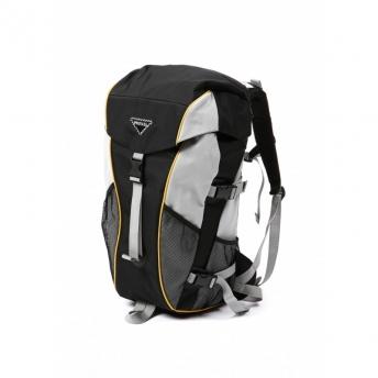 comprar MOCHILA MEDIANA PRIVATA GRIS/NEGRO RAYA AMARILLO